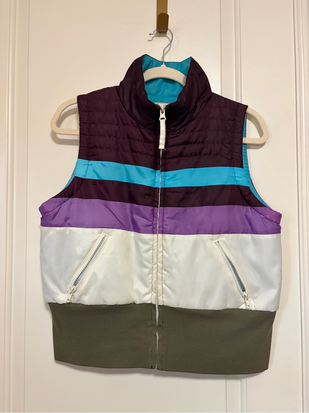☀️❄️☔️Vintage 90s Y2K Ocean Pacific OP Colorblock Sleeveless Puffer Vest ☔️☀️❄️